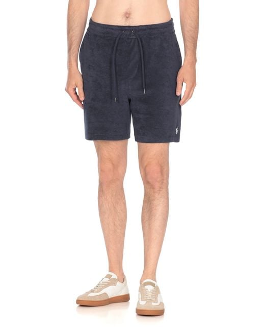 Ralph Lauren Blue Terry Cloth Bermuda Shorts for men