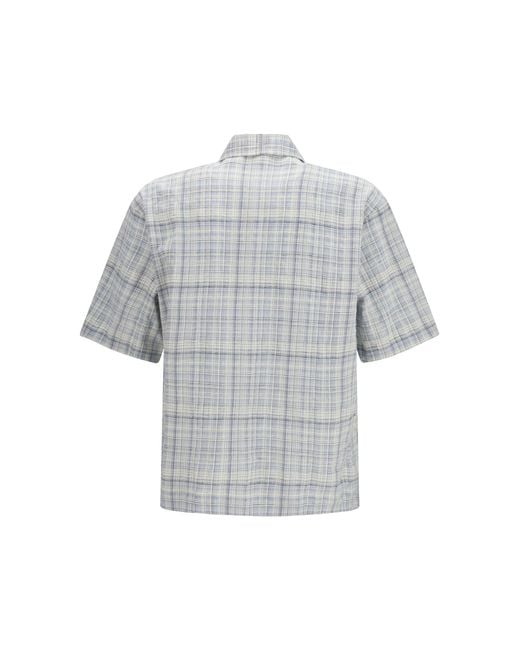sunflower Blue Short-Sleeved Shirt Adam Cotton for men