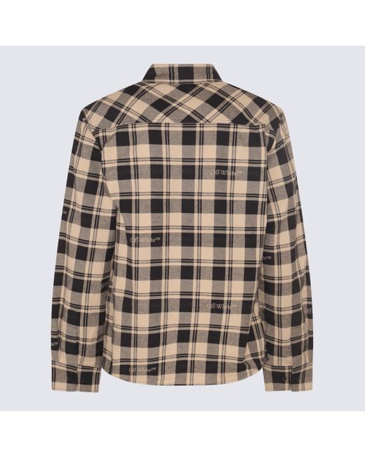 Off-White c/o Virgil Abloh Brown And Cotton Checked Shirt for men