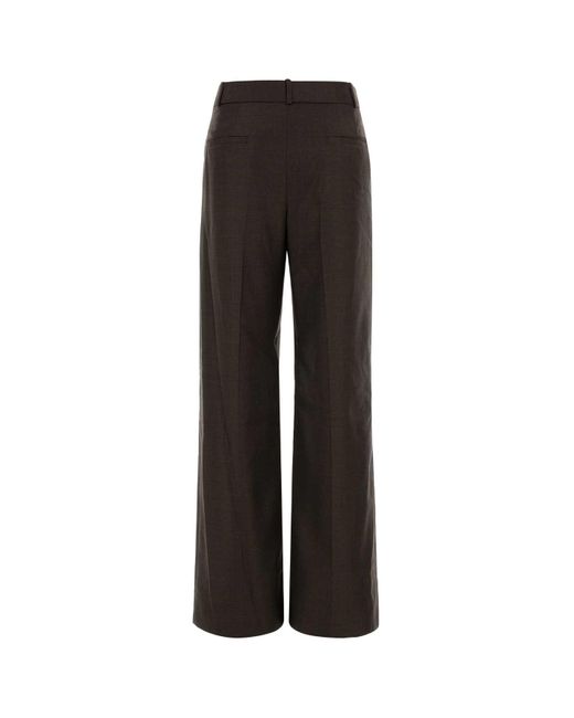 Loulou de Saison Black Dark Wool Sbiru Palazzo Pant