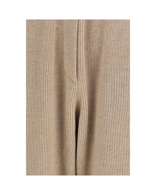 Brunello Cucinelli Natural Beige Cashmere Casual Pants