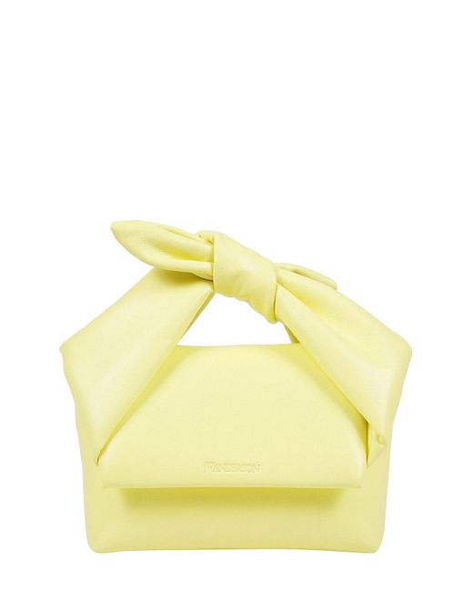J.W. Anderson Yellow Small Bow Twister Top Handle Bag