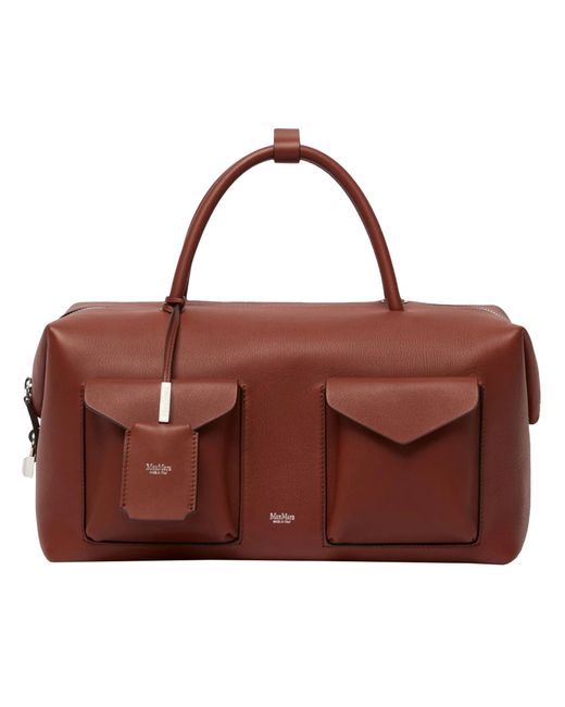 Max Mara Brown Leather Handbag Mxaholdallcargo