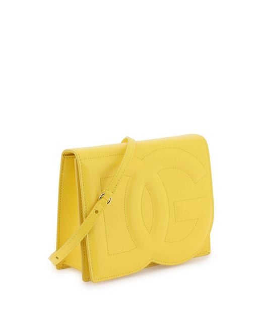 Dolce & Gabbana Yellow Leather Crossbody Bag