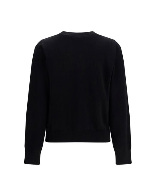 Ganni Black Banana-Print Sweater Cotton