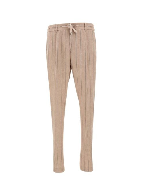 Peserico Natural Linen Trousers for men