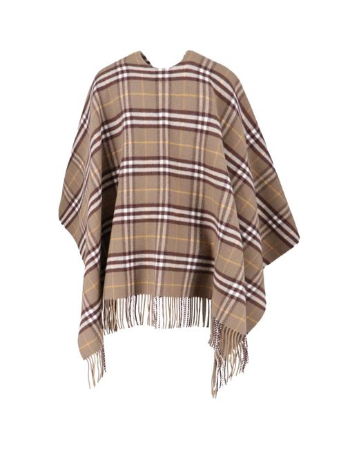 Burberry White Wool And Cashmere Cape