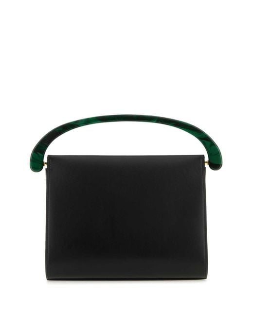 Dries Van Noten Black Leather Handbag