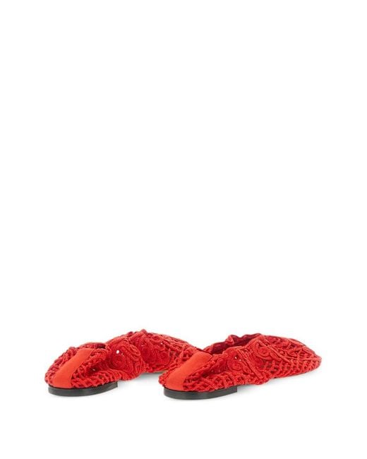 Odissi Red Flat Shoes Outer: Fabric