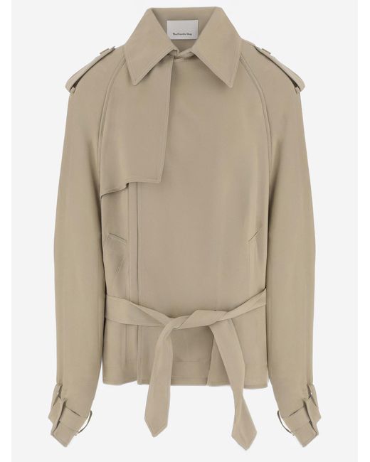 Frankie Shop Natural Trench Coat Viscose