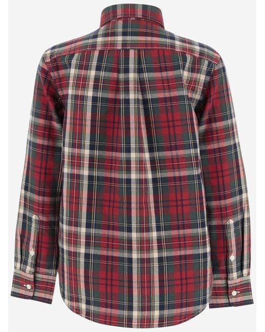 Polo Ralph Lauren Red Cotton Shirt With Check Pattern for men