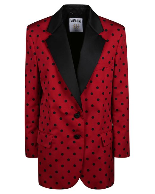 Moschino Red Dotted Print Skirt