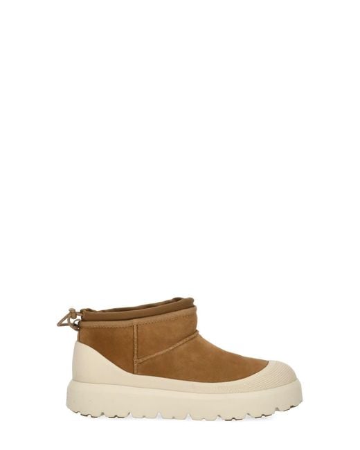 Ugg White Ultra Mini Weather Hybrid Ankle Boots