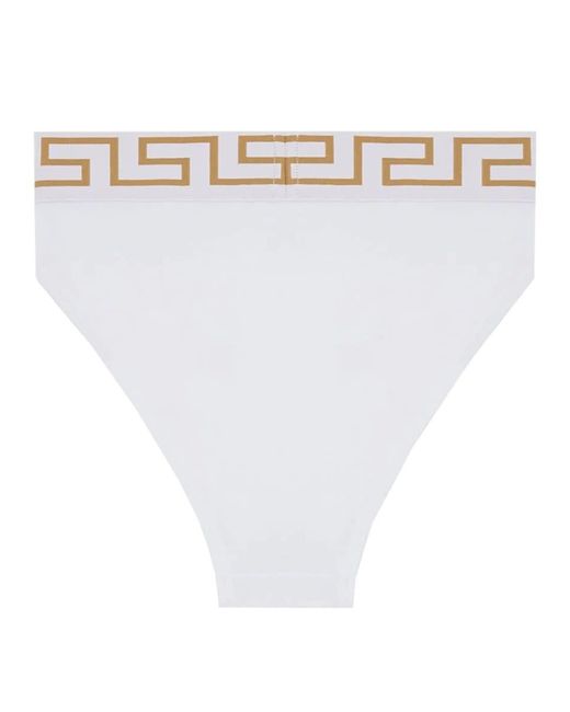 Versace White Slip With Greek