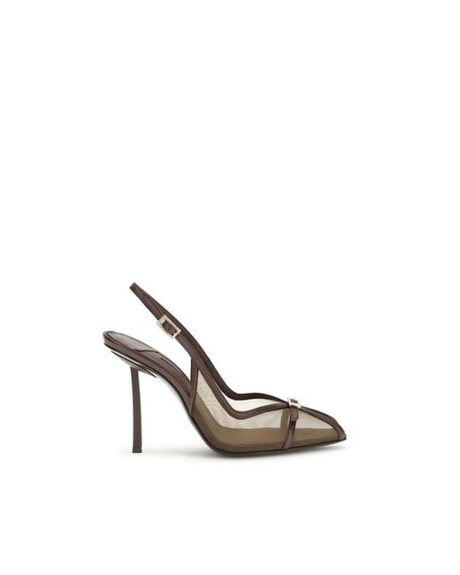 Le Silla Metallic Calf Leather Bos Taurus Platform Pumps