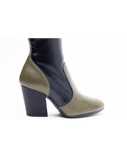 Hogan Black 80Mm Two-Tone Block-Heel Boots