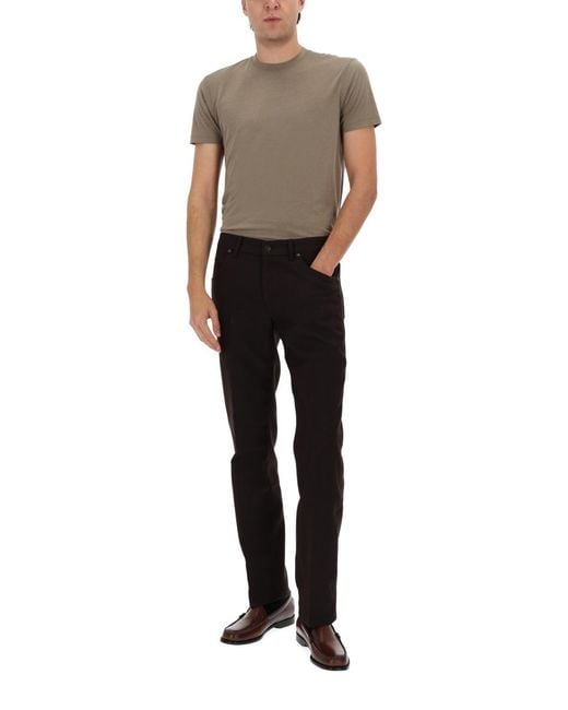 Tom Ford Gray Wool Pants Polyester Trousers for men