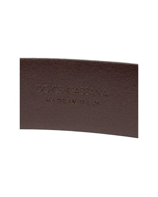 Dolce & Gabbana Brown Leather Regular Belt for men