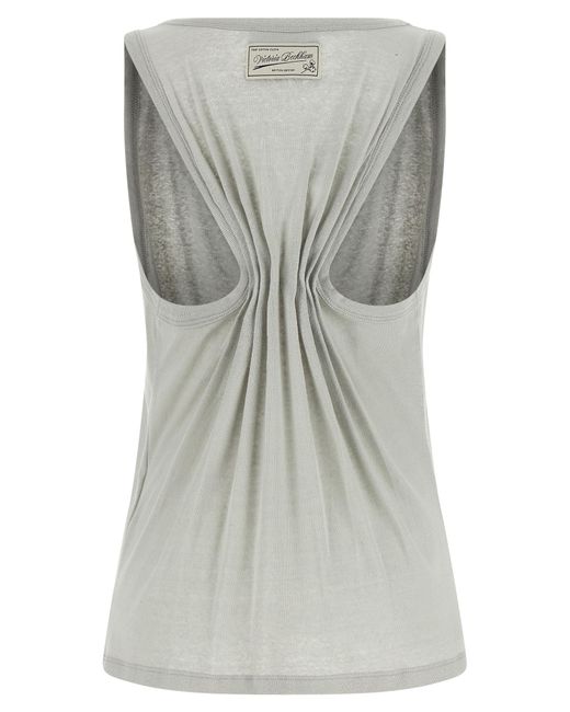 Victoria Beckham Gray 'Split' Tank Top