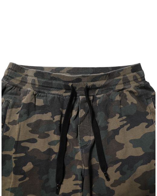 Dolce & Gabbana Black Camouflage Cotton Jogger Pants for men