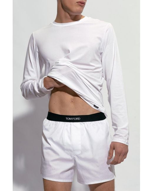 Tom Ford White T-Shirt With Logo for men