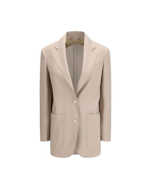 Max Mara Natural Beige Wool Blazer