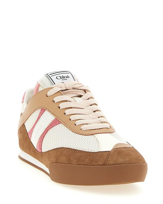 Chloé White Lace Up Sneakers