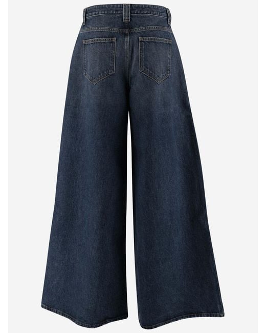 Khaite Blue Oversized Flared Jeans