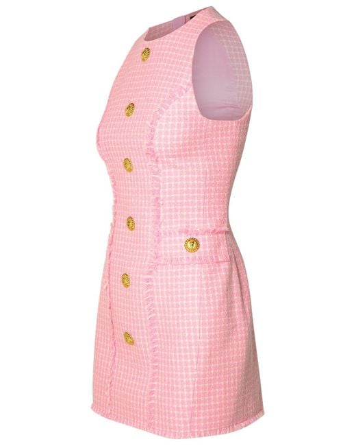 Balmain Pink Cotton Blend Dress