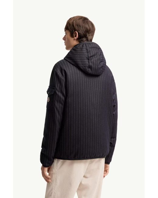 Moncler Blue Doudoune Longue Ceze Bleu Marine Jacket for men
