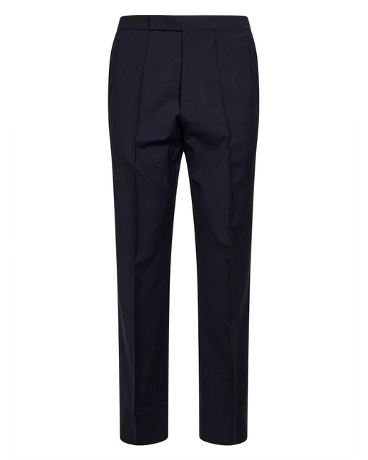 Prada Blue Wool And Mohair Tailored Trousers Virgin for men