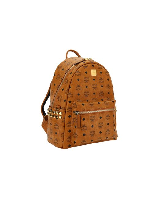 MCM Stark Visetos Backpack in Brown | Lyst