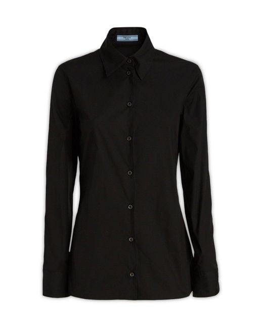 Prada Black Long-sleeved Button-up Shirt
