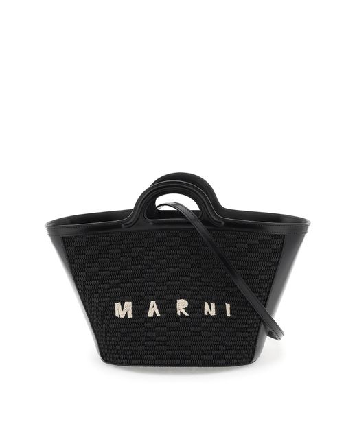 Marni Black Tropicalia Small Tote Bag