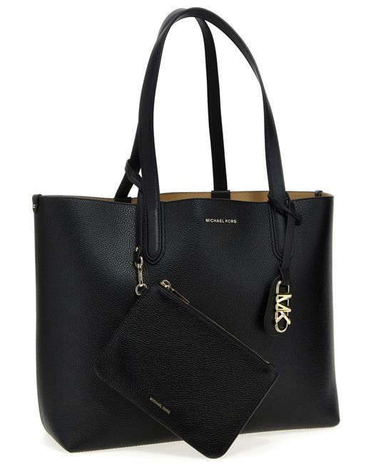 MICHAEL Michael Kors Black Logo Leather Shopping Bag Tote Bag