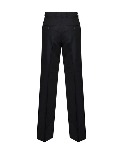 Totême Black Wool Blend Canvas Straight-Leg Suit Trousers