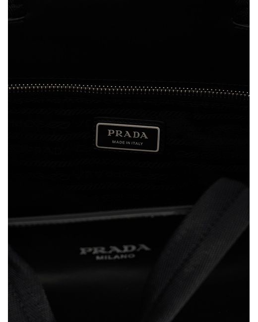 Prada Black Leather + Bottle Shopping Bag for men
