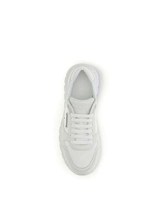 Prada White Re-Nylon Sneakers for men