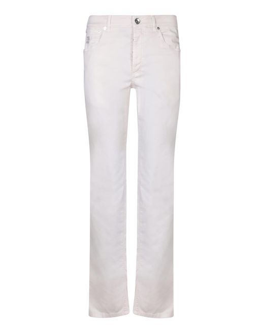 Brunello Cucinelli White Trousers for men