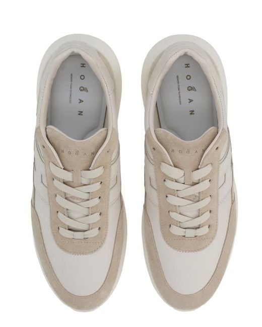 Hogan Natural Interactive³ Sneaker Calfskin Trainers for men