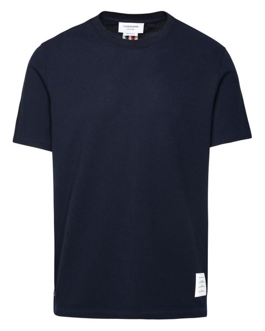 Thom Browne Blue Cotton T-Shirt for men