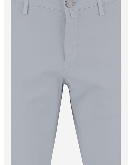 Jacob Cohen Gray Trousers Stretch Cotton Blend for men