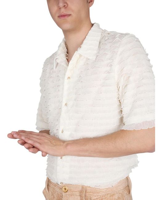 Séfr White Classic Collar Button Down Shirt for men
