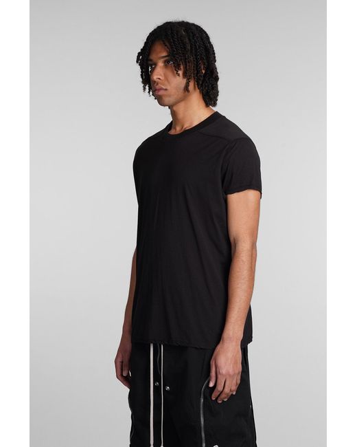 Rick Owens Small Level T T-shirt In Black Cotton for men