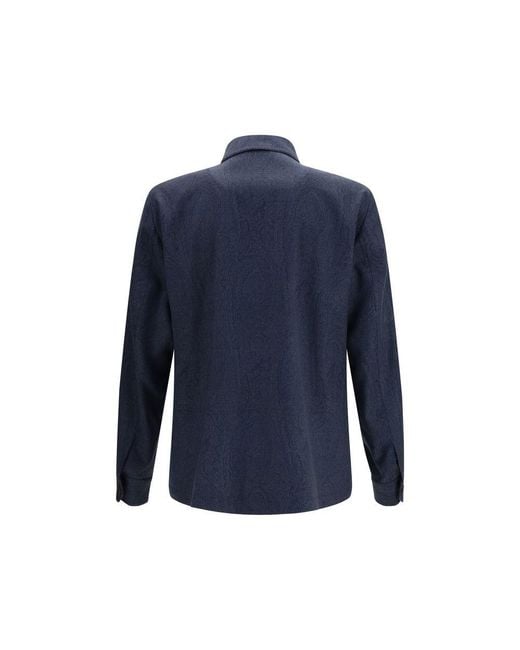 Etro Blue Wool Oves Aries Full for men