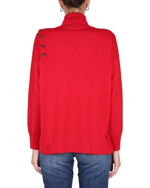 Stefano Mortari Red Turtleneck Shirt Not Specified Jumpers