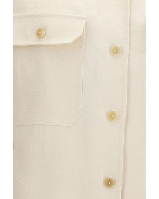 Umit Benan White Linen Luisa Overshirt Shirt