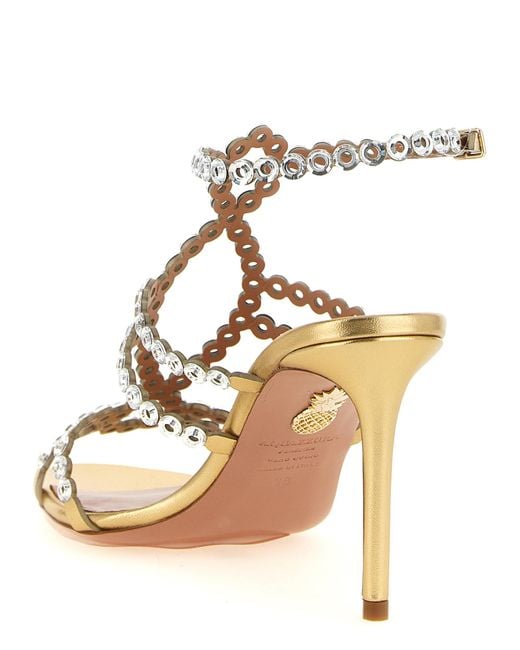 Aquazzura Metallic Ankle Strap Heels