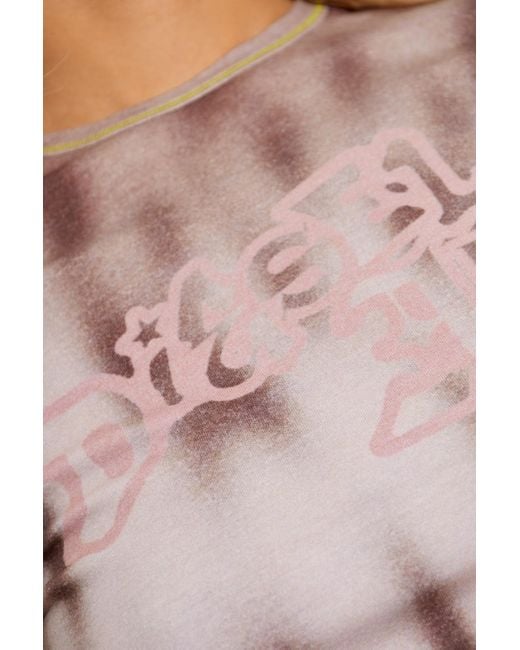 DIESEL Pink T-Shirt 'T-Grafi'