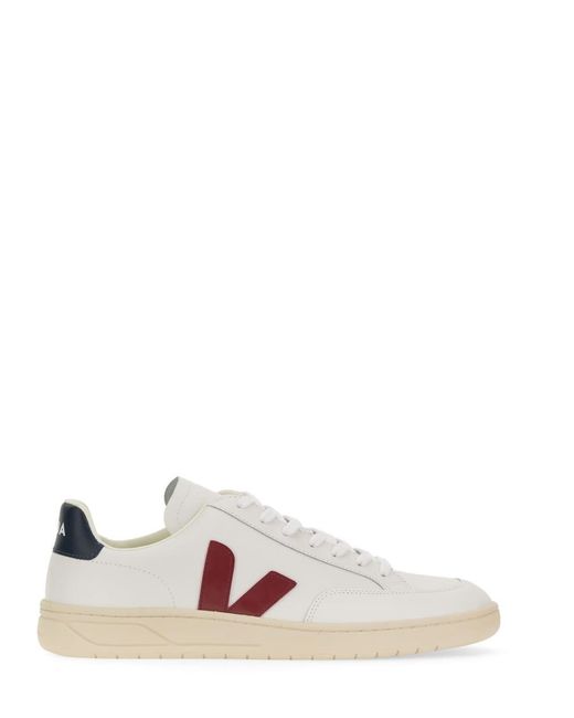 Veja White V-12 Leather Sneaker